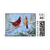 Pair of Cardinals postage by klocke Pair of Cardinals postage