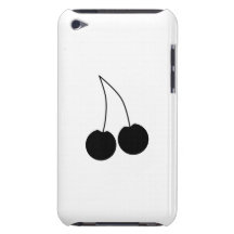 Pair of Cherries. Black and White. iPod Touch Cases