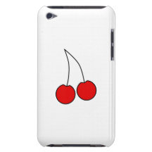 Pair of Cherries. Black, Red and White. iPod Touch Case-Mate Case