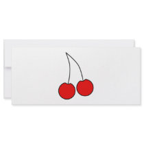 Pair of Cherries. Black, Red and White. Rack Card Template