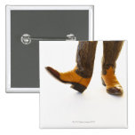 Pair of cowboy shoes pinback button