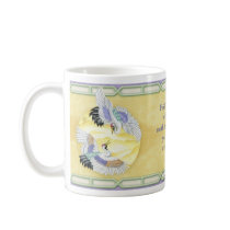 Pair of Cranes Circle Faith Mug by HandPrintsOnMyHeart Pair of Cranes Circle Faith Mug