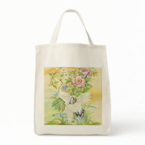 Pair of Cranes Grocery Tote bags
