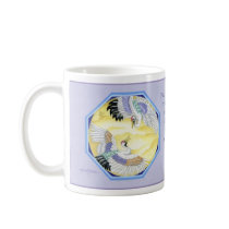 Pair of Cranes Hex Mug by HandPrintsOnMyHeart Pair of Cranes Hex Mug