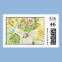 Pair of Cranes Postage L H stamps
