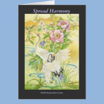 Pair of Cranes Thank You Greeting Card cards
