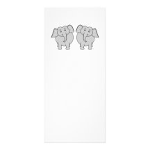 Pair of Cute Elephants. Couple. Custom Rack Cards