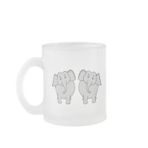 Pair of Cute Elephants. Couple. Coffee Mug