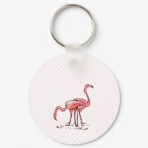Pair of Flamingos keychains by BisforBirds Pair of Flamingos keychains