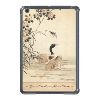 Pair of Geese with Camellias vintage japanese art iPad Mini Cover