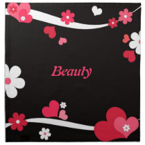 Pair of hearts and flowers american mojo napkins
