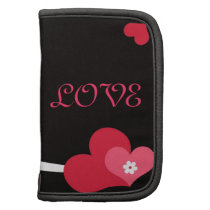 Pair of hearts and flowers rickshaw folios