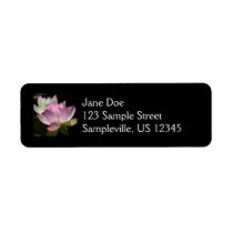 Pair of Lotus Flowers Return Address Label