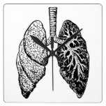 pair of lungs clock