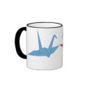 Pair of origami Cranes Mug by kanjizone Pair of origami Cranes Mug
