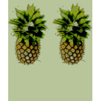 Pair of Perky Pineapples Light Colored T-shirt