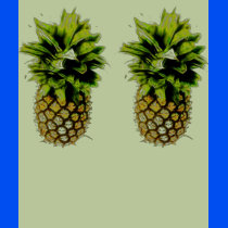 Pair of Perky Pineapples Light Colored T-shirt