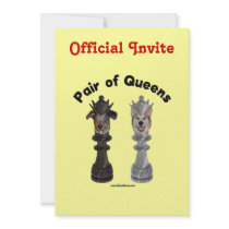 Pair of Queens Chess Dogs Invite