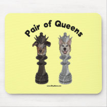 Pair of Queens Chess Dogs Mouse Pads