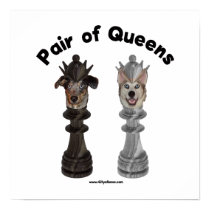 Pair of Queens Chess Dogs Poster