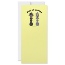 Pair of Queens Chess Dogs Rack Card Design
