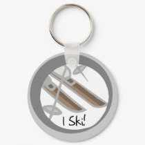Pair of Skis I Ski T-shirts and Gifts keychains