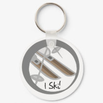 Pair of Skis I Ski T-shirts and Gifts keychains