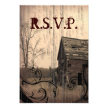 país adaptable RSVP del cortijo occidental Invitación Personalizada