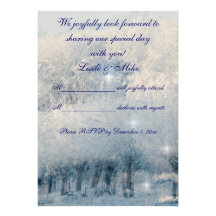 País de las maravillas RSVP del invierno Comunicados Personalizados