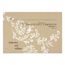 País RSVP que se casa floral Invitaciones Personalizada