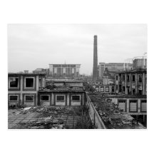 Paisaje industrial tarjeta postal