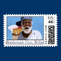 Paisano on his shell phone stamps