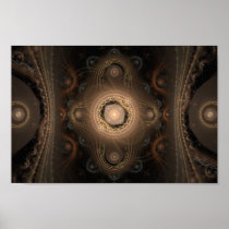Paisley Abstract Fractal Design Poster