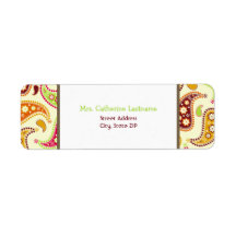 Paisley Address Label