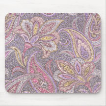 Paisley and flower pattern mouse pads