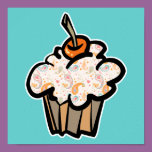 paisley and hearts cupcake