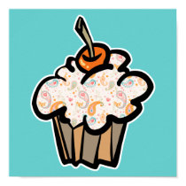 paisley and hearts cupcake posters