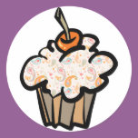 paisley and hearts cupcake