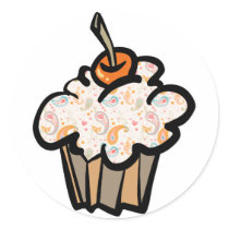 paisley and hearts cupcake stickers by cupcakewear paisley and hearts cupcake stickers