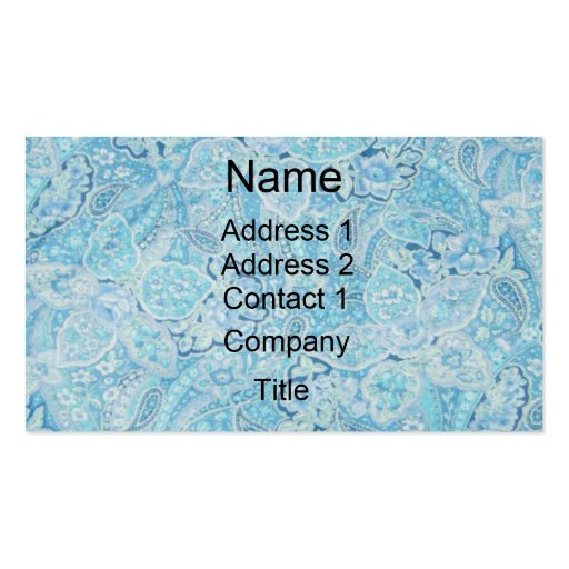 Paisley Blues Business Card (front side)