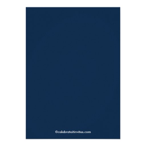 Paisley Bridal Shower Invitation White & Navy Blue