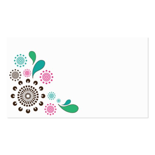 Paisley Burst Business Card (back side)