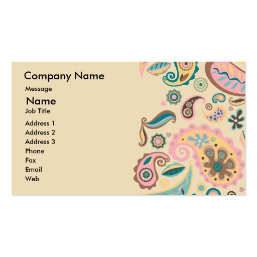 Paisley Business Card