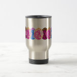 Paisley Decorated Eggs on Chrome Travel Mug