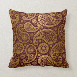 Paisley Deluxe | burgundy gold Pillows