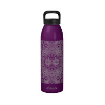 Paisley Dots Reusable Water Bottle