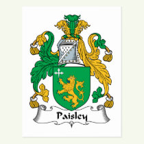Paisley Family Crest Postcard