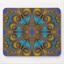 paisley flake fractal pattern mousepad