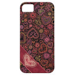 Paisley Flower Hearts Damask Love Pattern iPhone 5 casemate cases