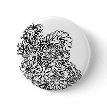 paisley flowers buttons